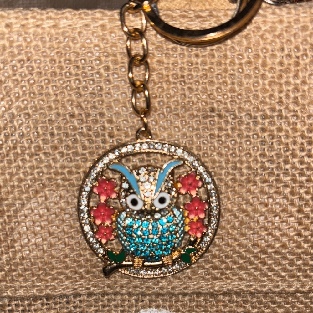 Owl colorful bag charm NIP